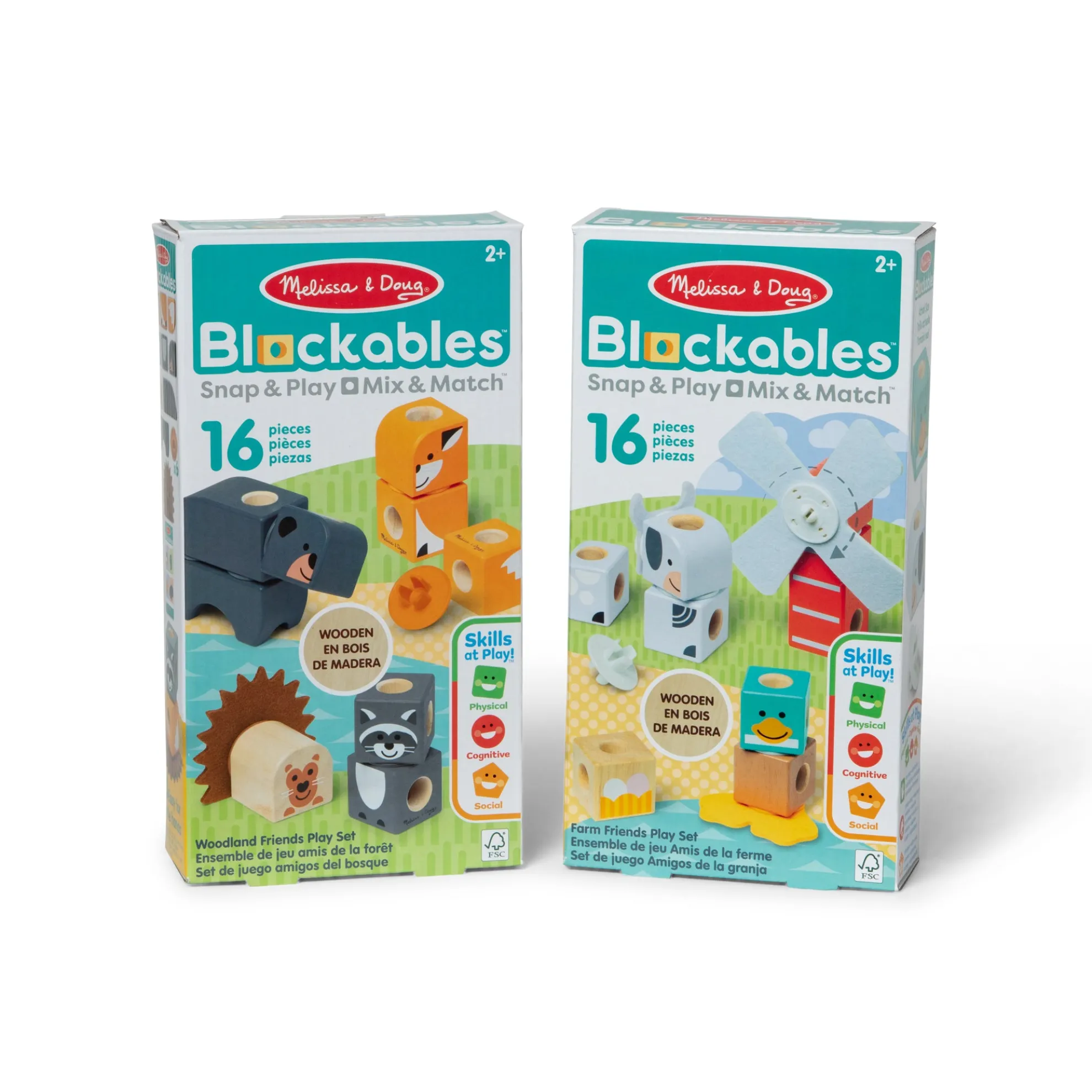 Blockables™ Play Sets Farm Friends and Woodland Friends 2-Pack Bundle
