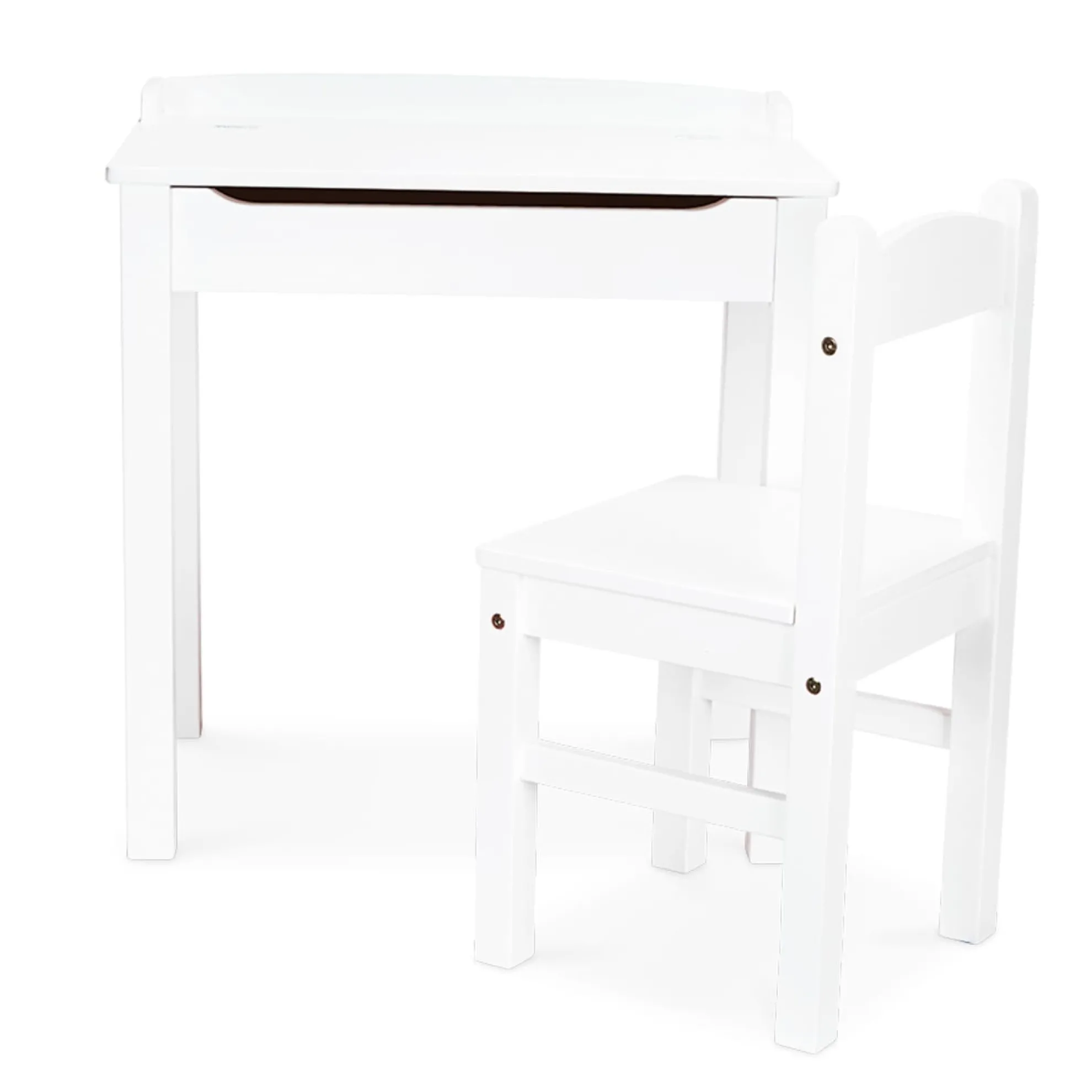Child's Lift-Top Desk & Chair - White