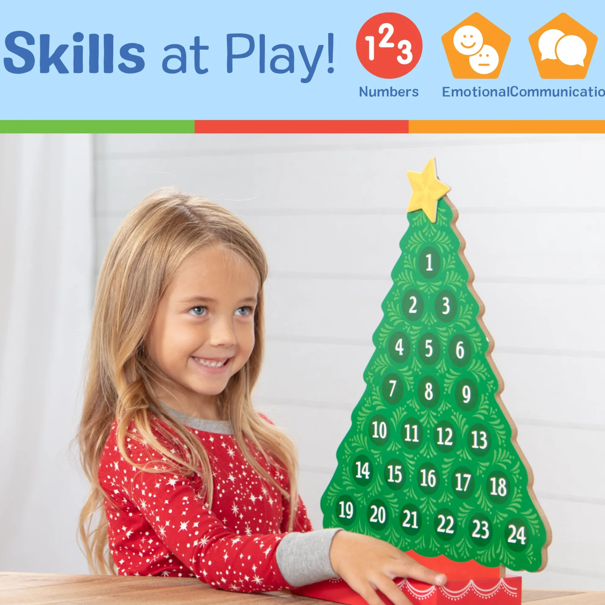 Countdown to Christmas Wooden Religious Advent Calendar