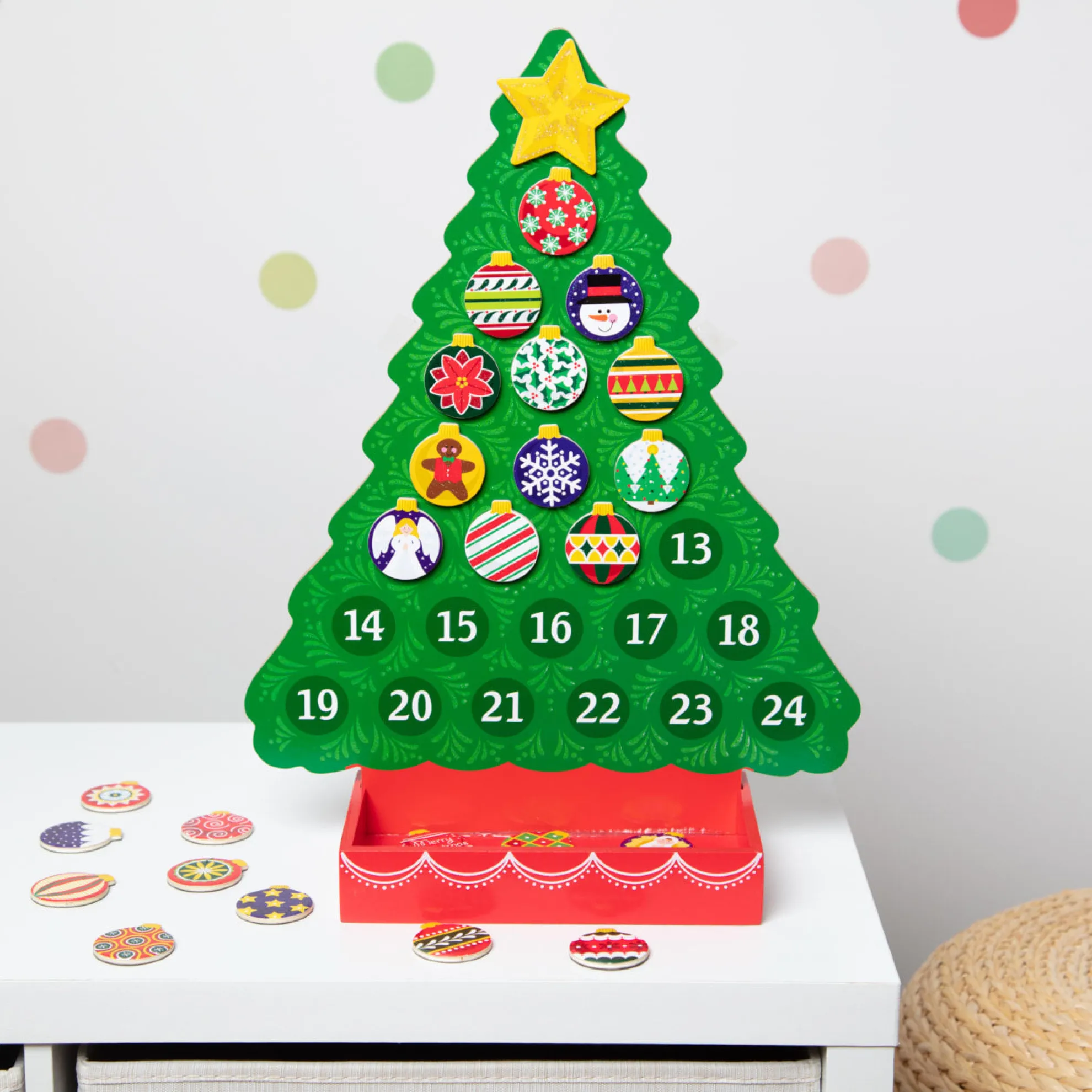 Countdown to Christmas Wooden Religious Advent Calendar