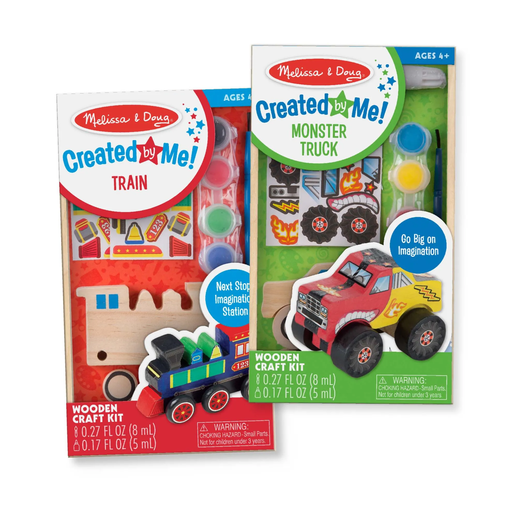 Created by Me!™ Vehicles Craft Kit 2-Pack: Monster Truck, Train