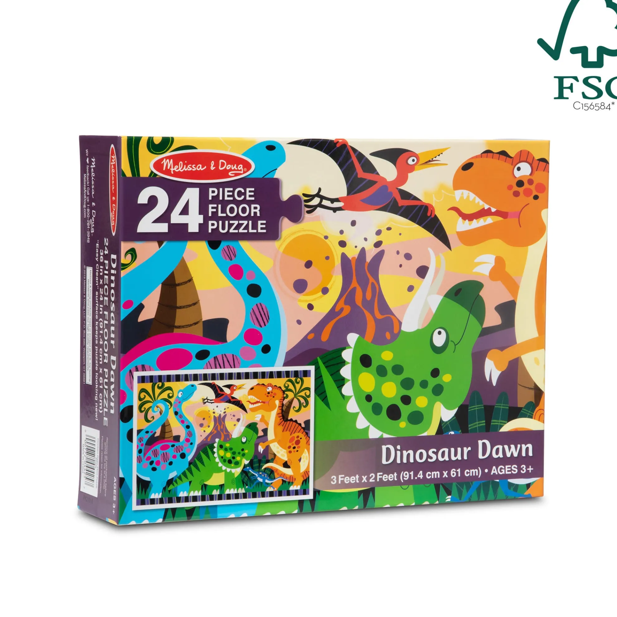 Dinosaur Dawn Floor Puzzle - 24 Pieces