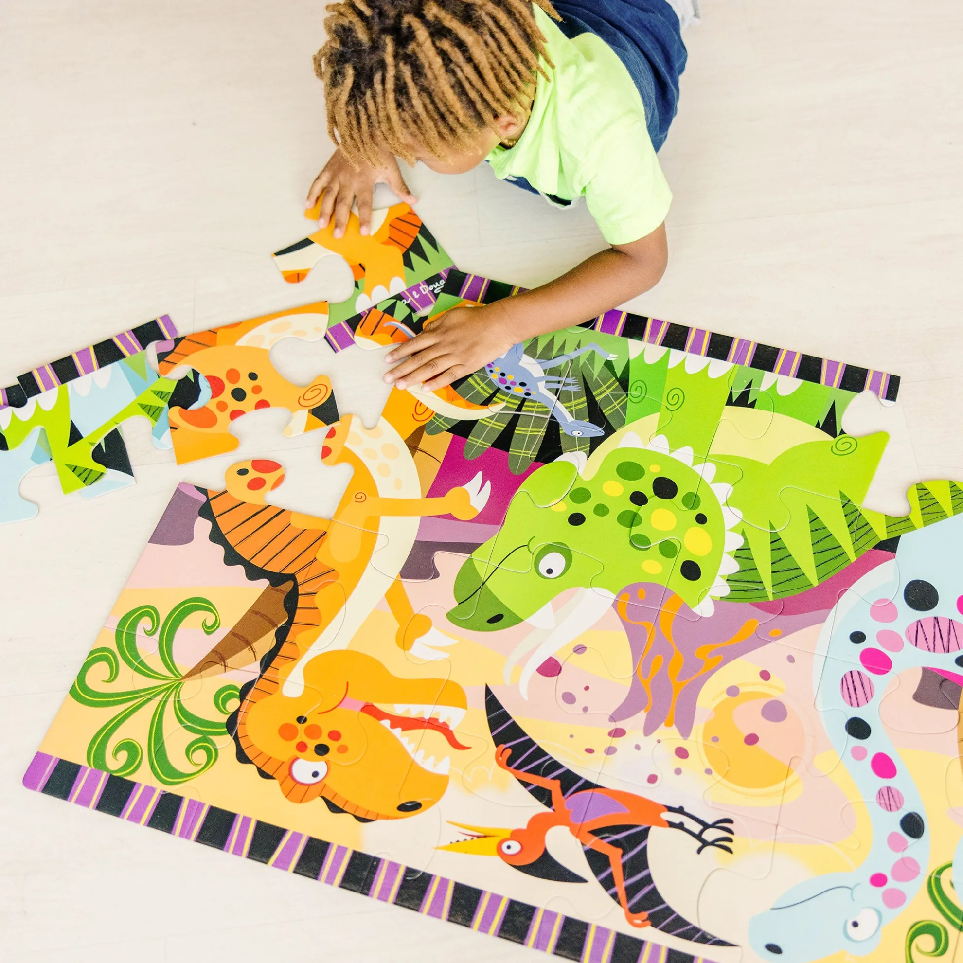 Dinosaur Dawn Floor Puzzle - 24 Pieces