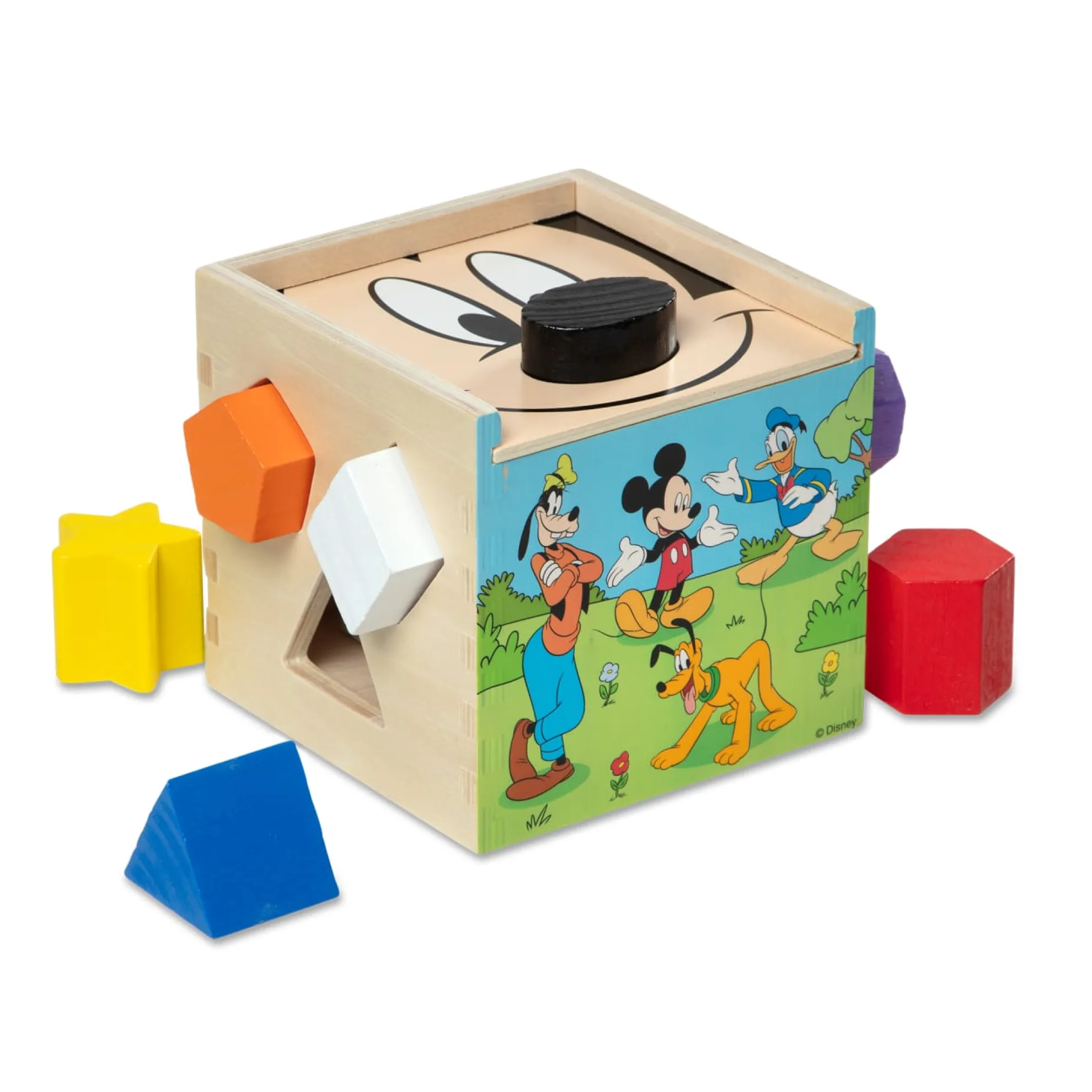Disney Mickey Mouse & Friends Wooden Shape Sorting Cube