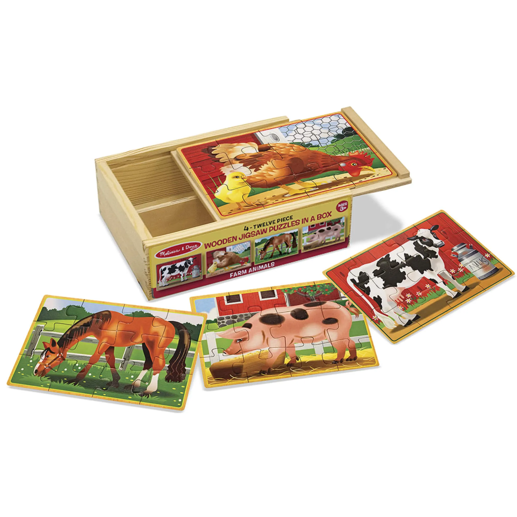Farm Animals Jigsaw Puzzles in a Box