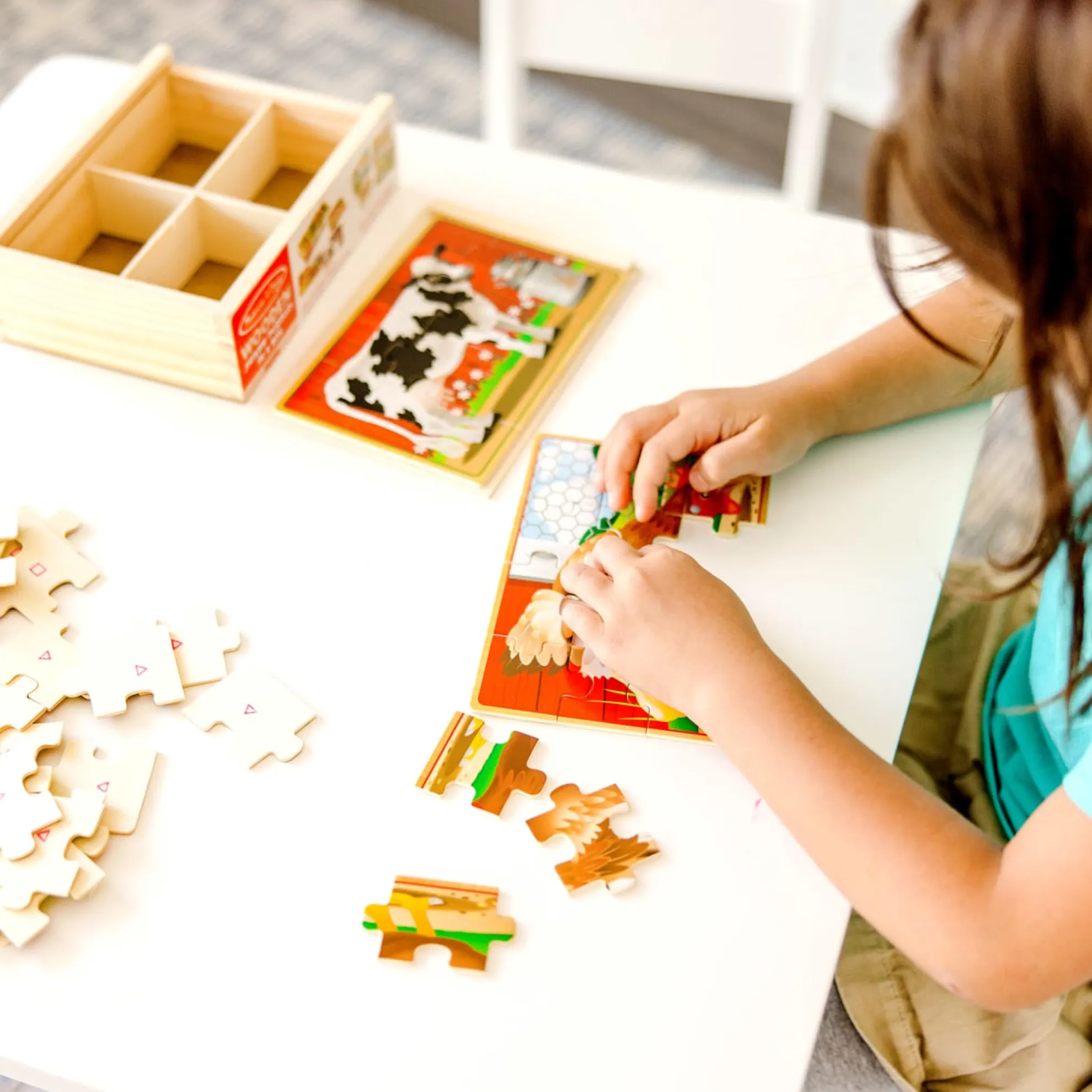 Farm Animals Jigsaw Puzzles in a Box