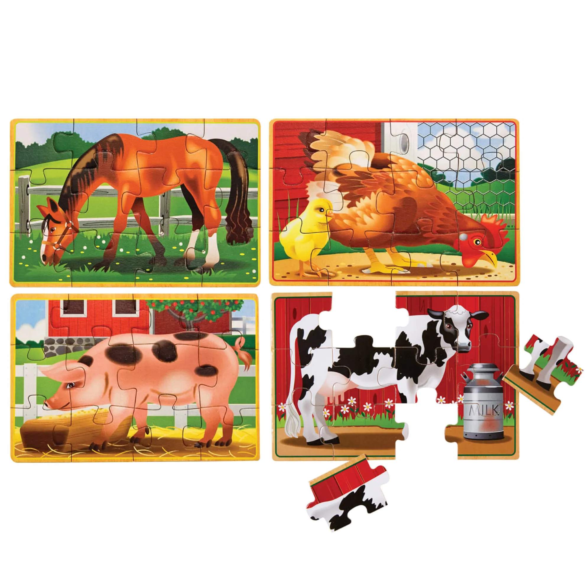 Farm Animals Jigsaw Puzzles in a Box