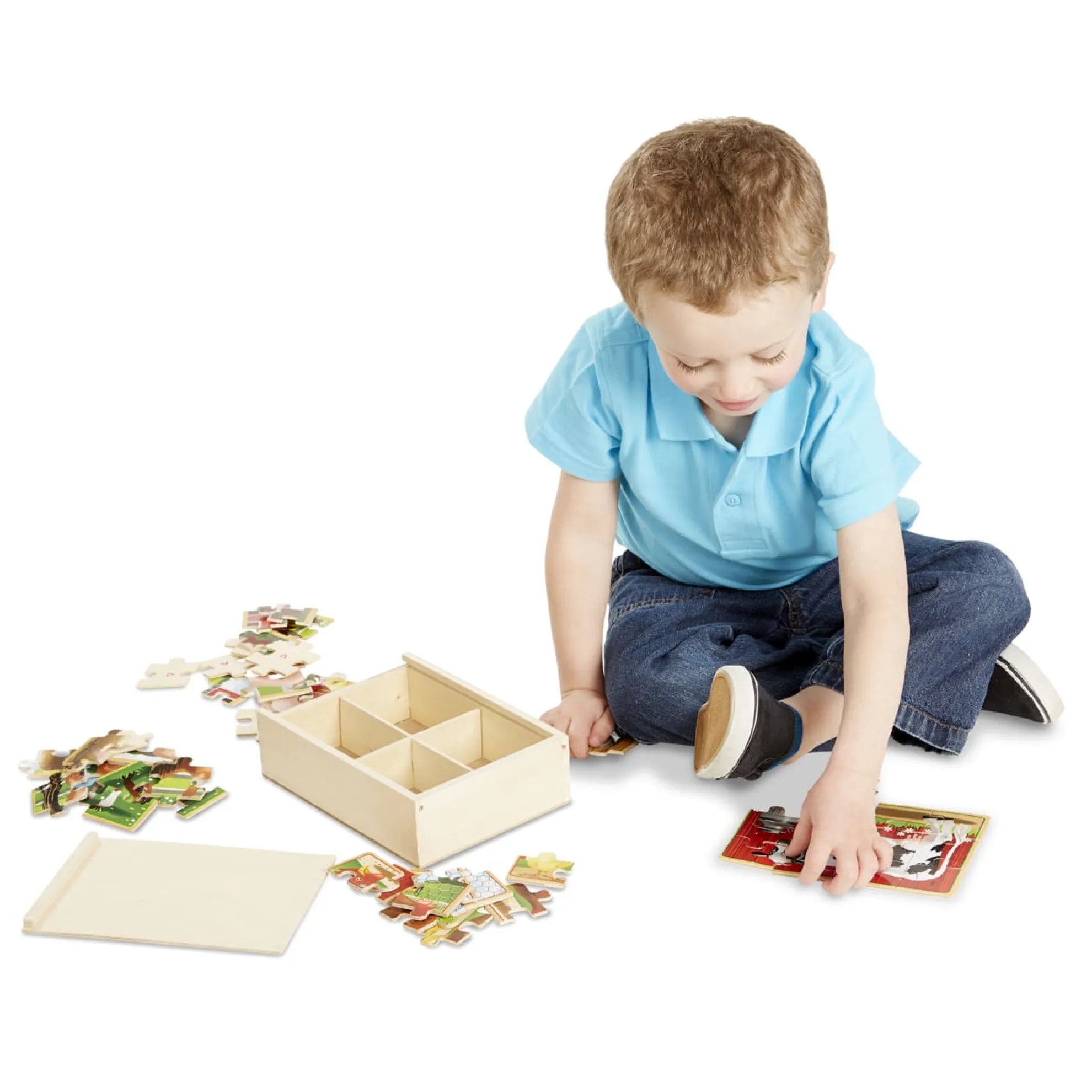 Farm Animals Jigsaw Puzzles in a Box
