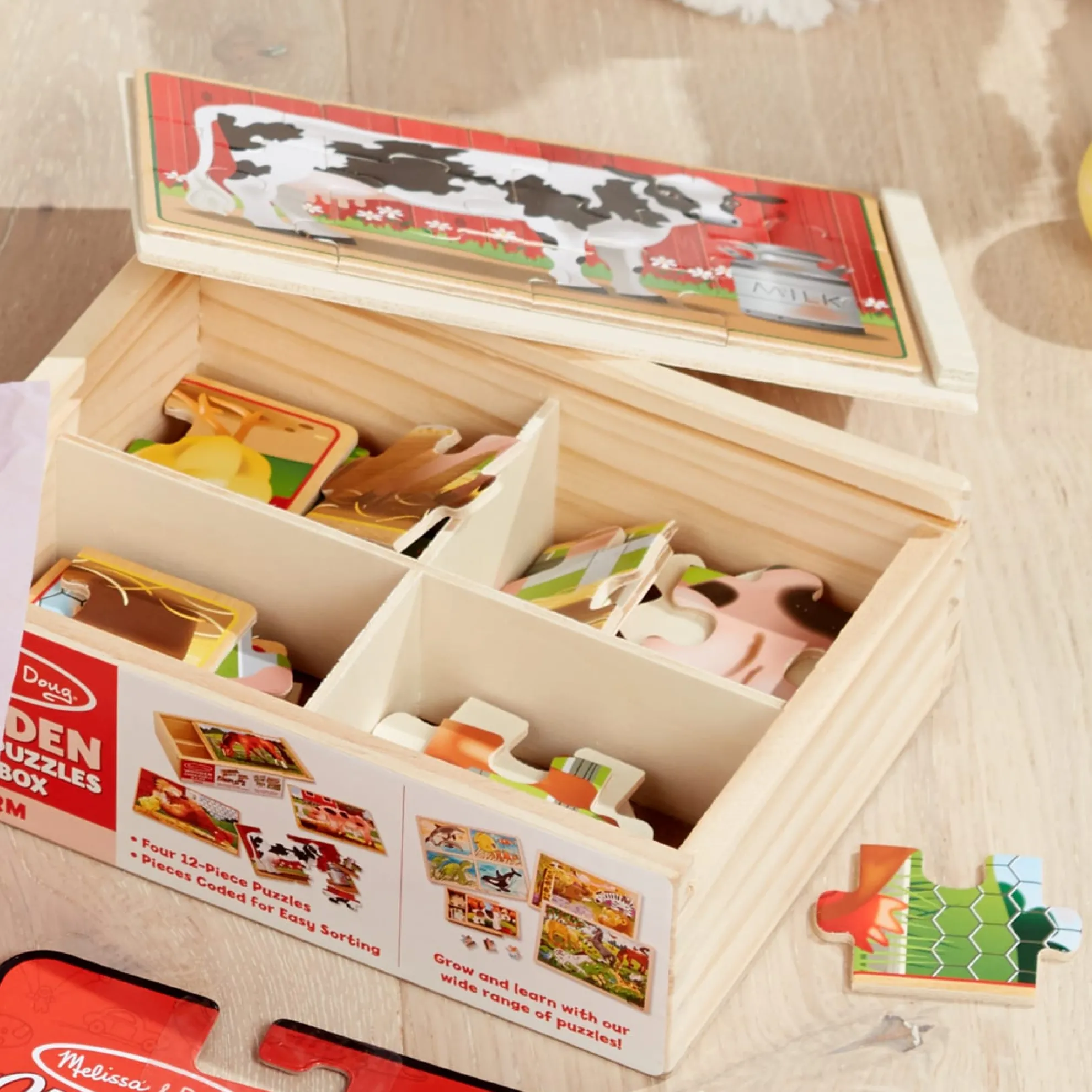 Farm Animals Jigsaw Puzzles in a Box