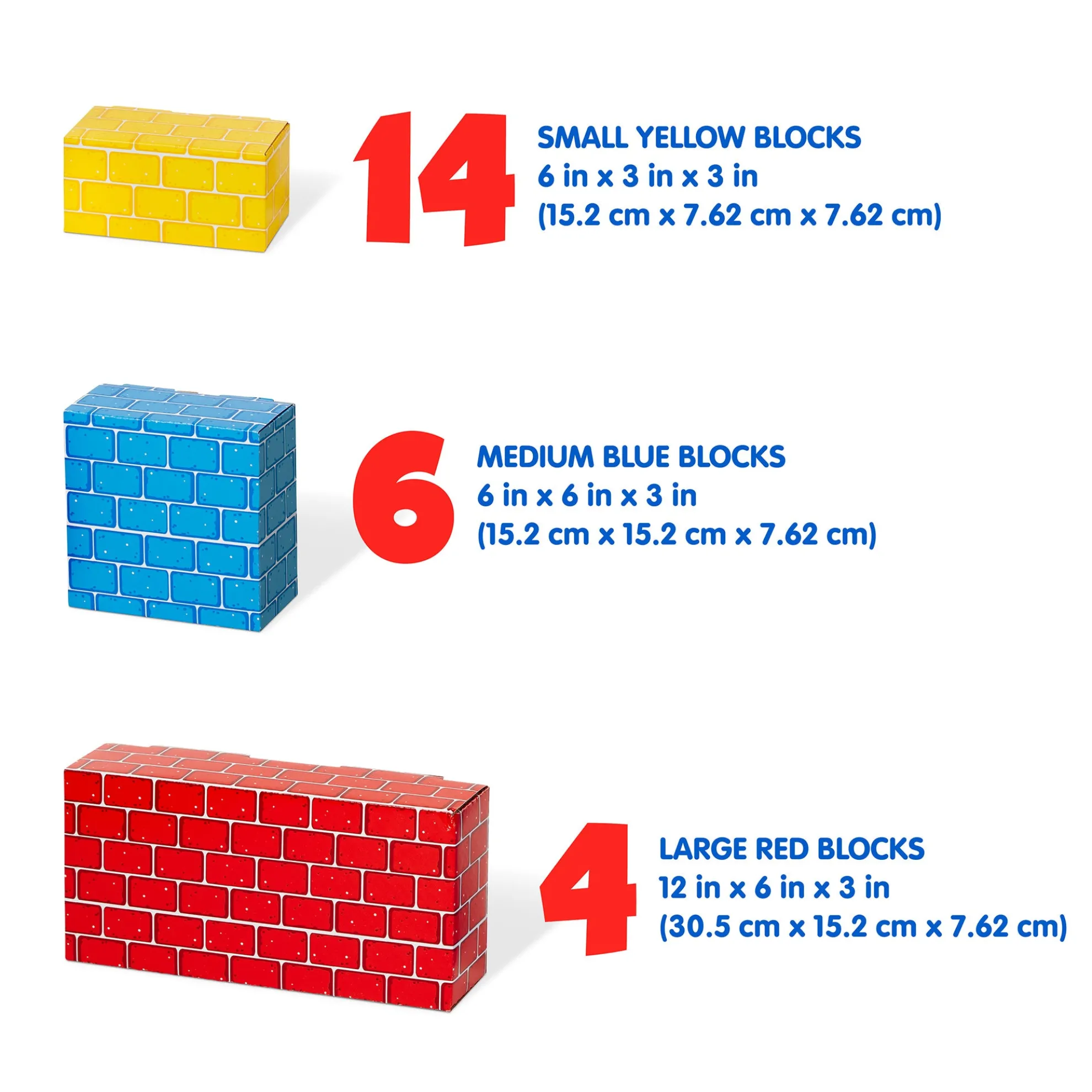 Jumbo Cardboard Blocks - 24 Pieces