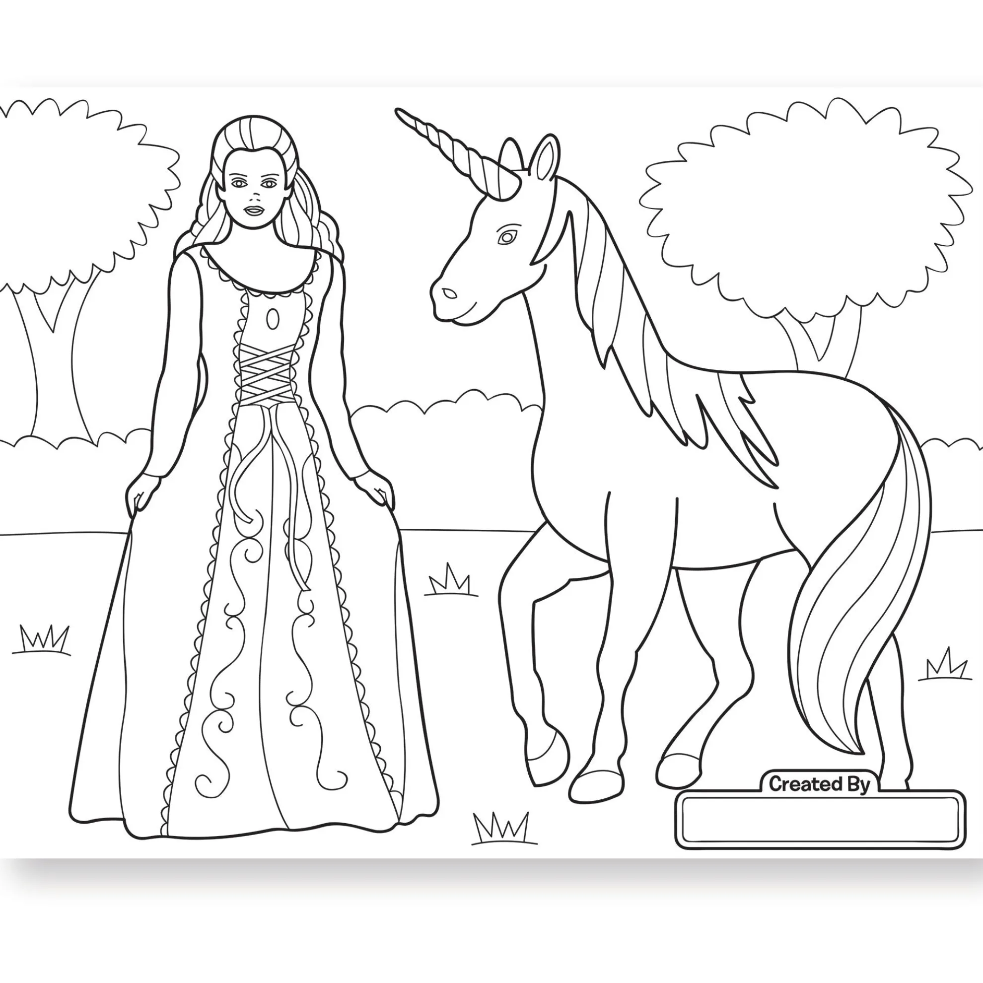 Jumbo Coloring Pad - Princess & Fairy