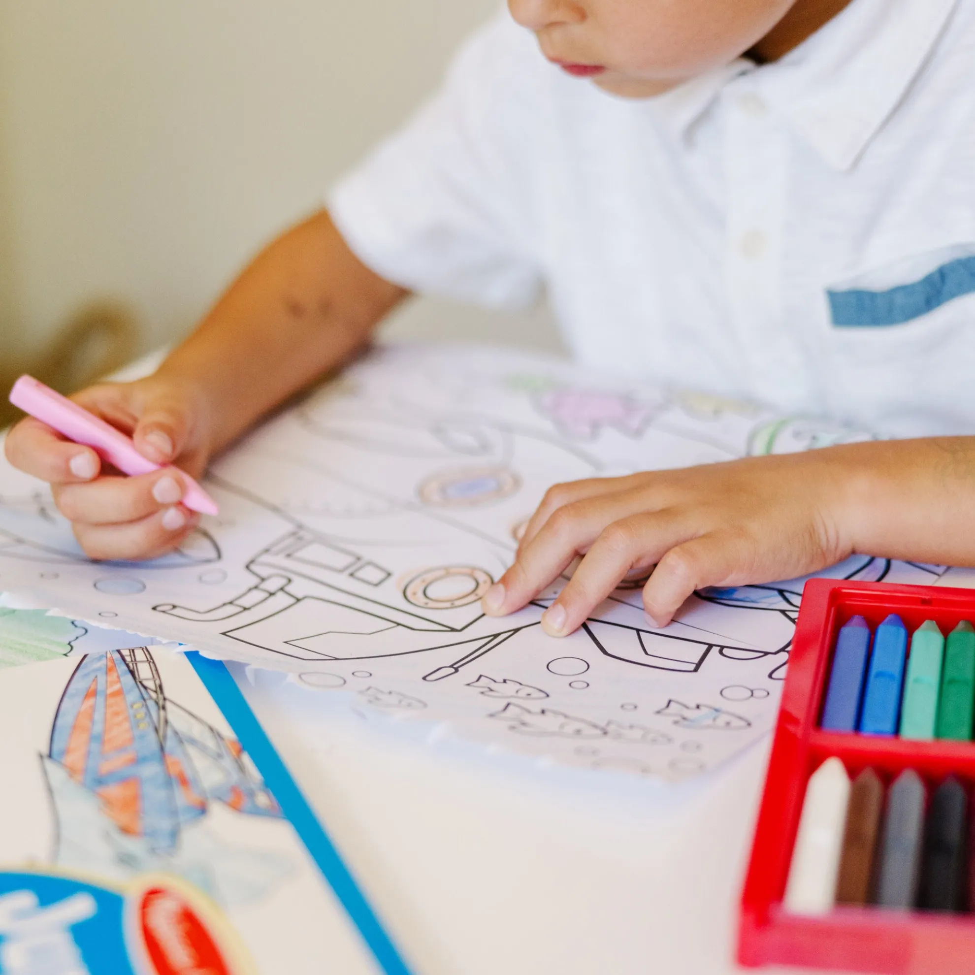 Jumbo Coloring Pad - Vehicles