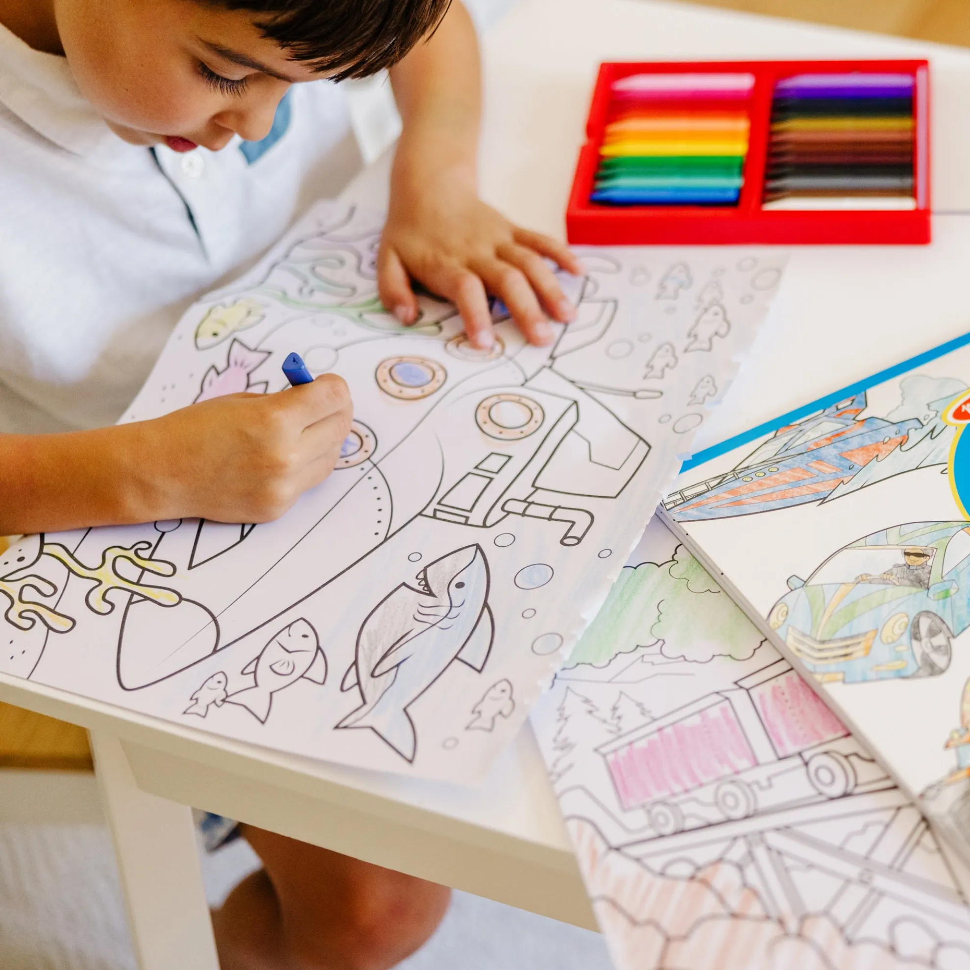 Jumbo Coloring Pad - Vehicles