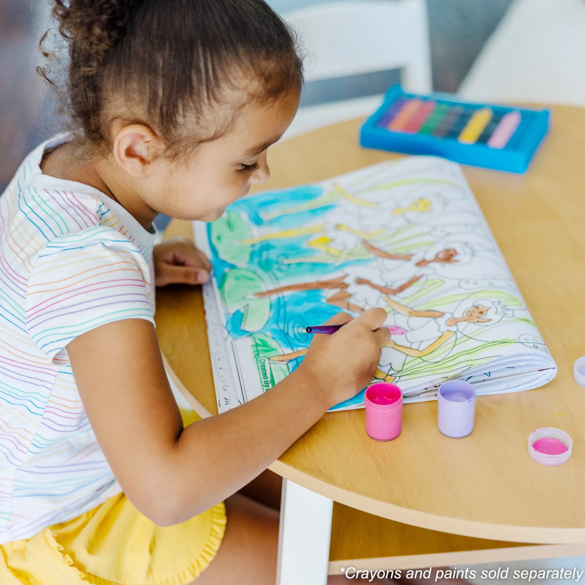 Jumbo 50-Page Kids' Coloring Pad - Horses, Hearts, Flowers, and More