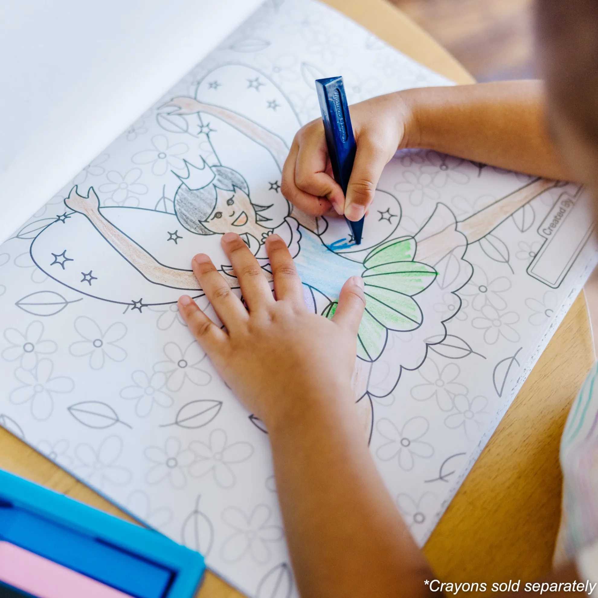 Jumbo 50-Page Kids' Coloring Pad - Horses, Hearts, Flowers, and More