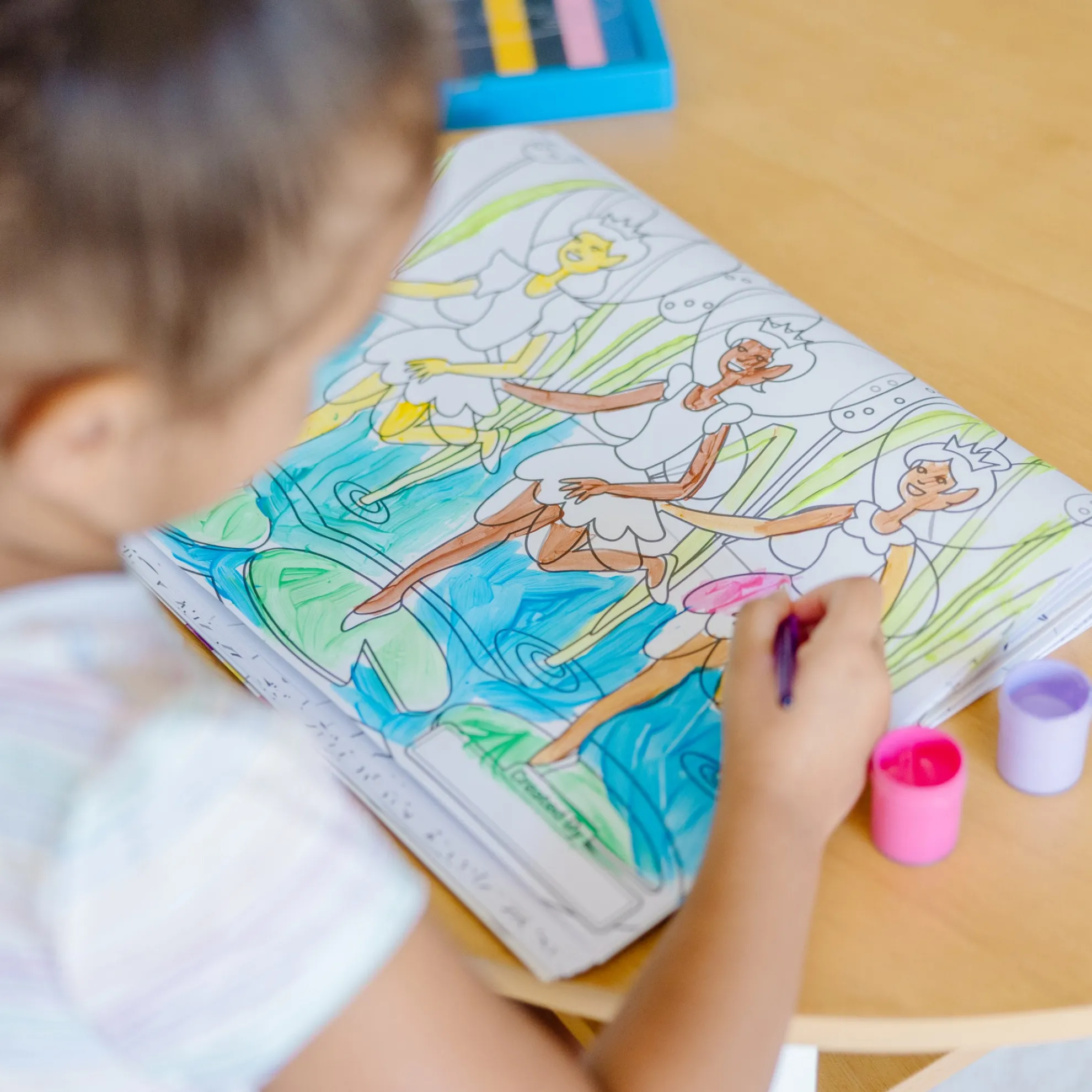 Jumbo 50-Page Kids' Coloring Pad - Horses, Hearts, Flowers, and More