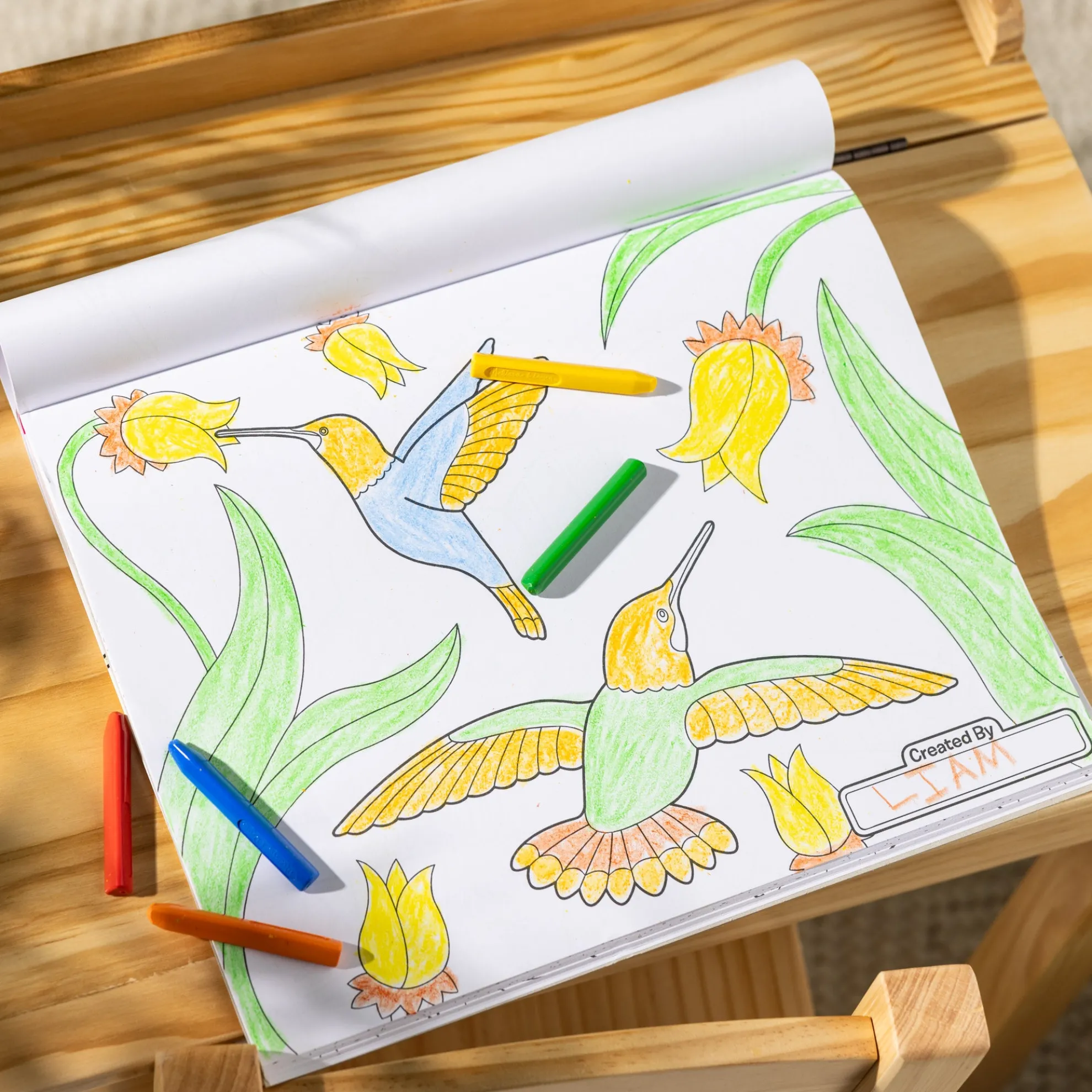 Jumbo 50-Page Kids' Coloring Pad - Horses, Hearts, Flowers, and More