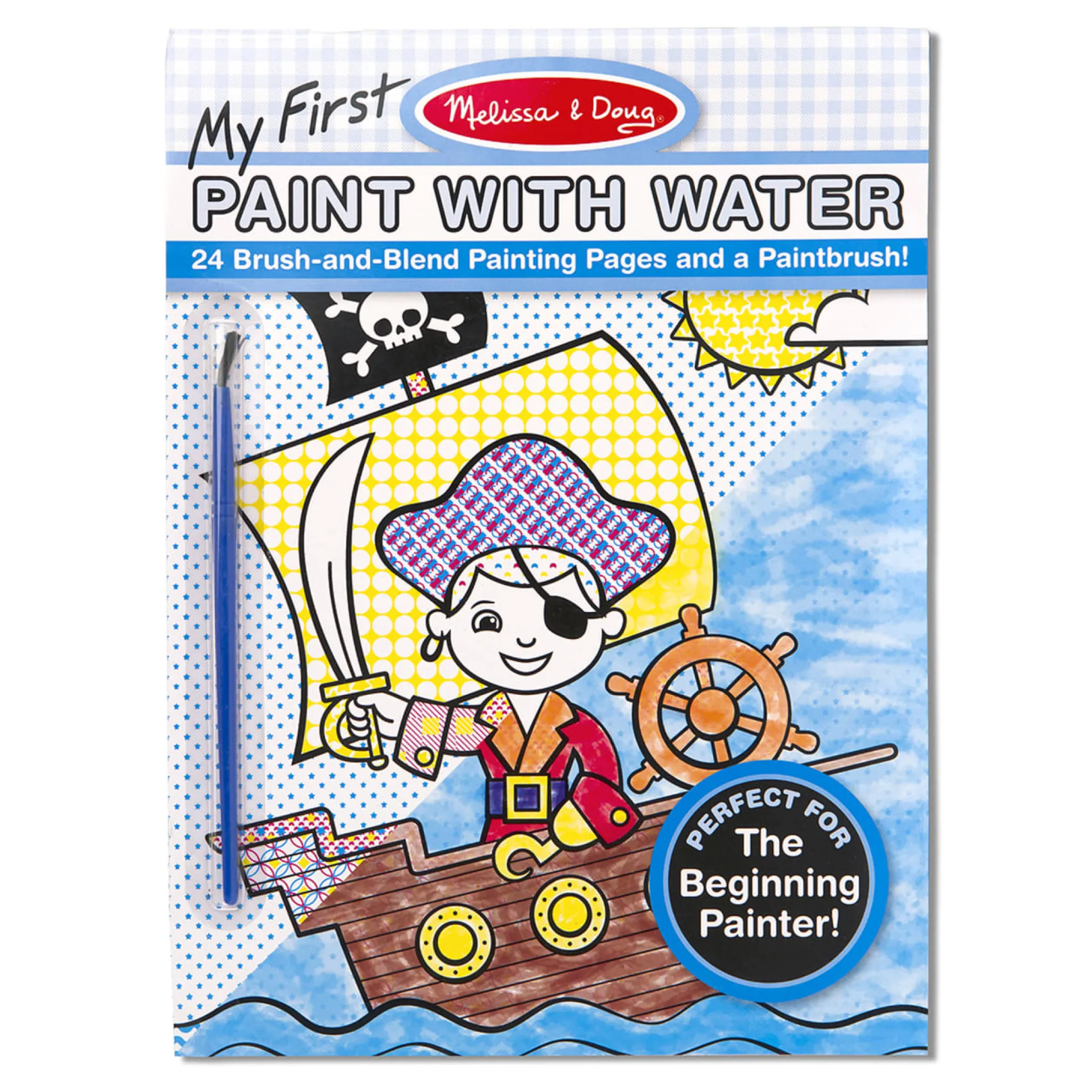My First Paint With Water Kids' Art Pad With Paintbrush - Pirates, Space, Construction, and More