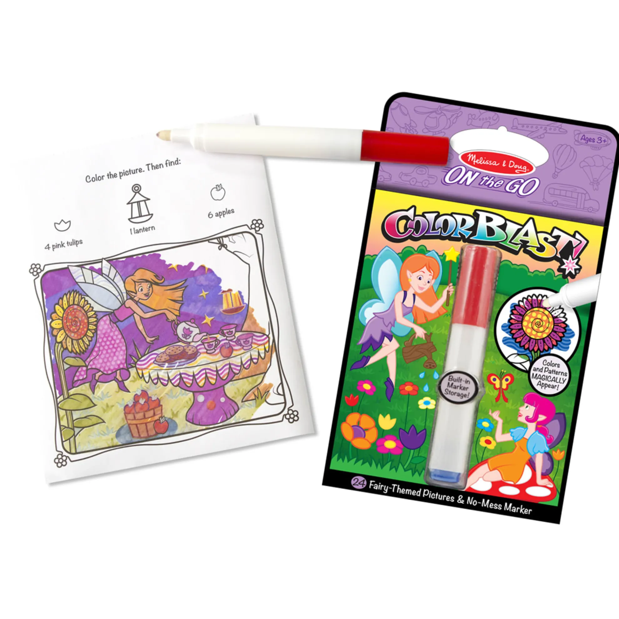 On the Go ColorBlast No-Mess Coloring Pad - Fairies