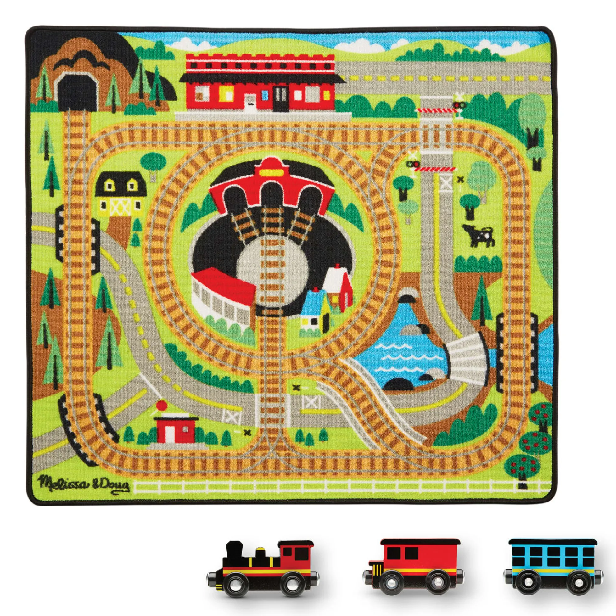 Round the Rails Train Rug